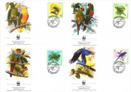 (WWF-290) FDC W.W.F. Brazil Parrot / Bird 2001 - Brieven En Documenten