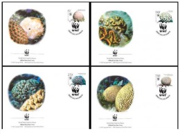 (WWF-373) FDC W.W.F Netherlands Antilles Caribbean Corals 2005 - Lettres & Documents