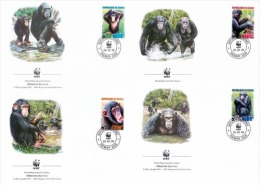 (WWF-383) FDC W.W.F Guinea Chimpanzee 2006 - Storia Postale