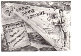 REF 177 CPSM Amour Santé Fortune Astrologie Illustrateur Type Louis Carriere - Astrologie