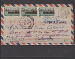 Nouvelle Calédonie - N° 268 X5  Obli.S/Lettre Entière Voyagée Pour  Colombo  -  1951 - Brieven En Documenten