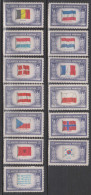 Etats-Unis N° 909 - 921 ** Colle Un Peu Jaunie Mais Neuf - Overrun Countries - 1943 - 1944 - Unused Stamps