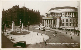 Royaume-Uni - Angleterre - Lancashire - St. Peter´s Square - Reference Library And Midland Hotel , Manchester - Autobus - Manchester