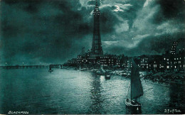 Royaume-Uni - Angleterre - Lancashire - Blackpool - Vue De Nuit - Bateaux - état - Blackpool