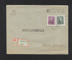 Hungary Registered Cover 1933 Budapest To Germany - Briefe U. Dokumente