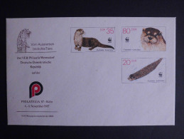 WWF Germany DDR 1987 - European Otter - Special Commemorative Envelope Philatelia Köln ´87 - Brieven En Documenten