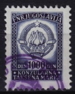 1961 Yugoslavia - Consular Revenue Stamp - 1000 Din - Service