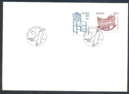 Sweden 1980 FDC Cover: Norden 1980, Furniture: Chair From 1831; The Cradle 19th Century (shape From Renaissance) - Gebraucht