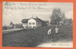 CGG1-01  Begnins  Quartier Le Fort, Enfants Au Jeu, ANIME.  Cachet Begnins 1918 - Begnins