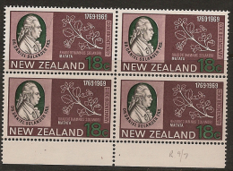 NZ 1969 18c Capt Cook Retouch SG 908 UNHM WQ131 - Neufs