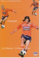 Official Football Programme ALLIANSSI Finland - PETANGE Luxembourg UEFA Cup 2005 VERY RARE - Habillement, Souvenirs & Autres