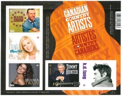 Canada (Scott No.2765 - Artistes Country / Country Artists) [**] BF / SS - Blokken & Velletjes