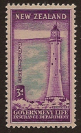 NZ 1947 3d Government Life SG L46 UNHM SP332 - Dienstzegels