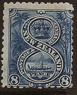 NZ 1898 8d War Canoe SG 313 HM PT227 - Unused Stamps