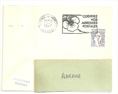 CALVADOS - Dépt N° 14 = CONDE Sur NOIREAU 1967 = FLAMME Codée FD =  SECAP Multiple ' PENSEZ + CODIFIEZ' = Pensée N° 1 - Codice Postale