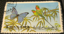 Manama 1972 Bird And Butterfly 10dh  - Used - Manama