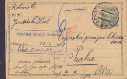 Czechoslovakia Postal Stationery Ganzsache Entier NOVEMESTO Nad VAHOM 1928 To PRAHA (2 Scans) - Cartes Postales