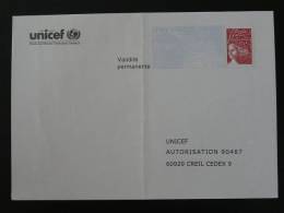 PAP Réponse "Luquet RF" UNICEF Verso 0406313 Intérieur D/16 D 0804 - Listos Para Enviar: Respuesta /Luquet