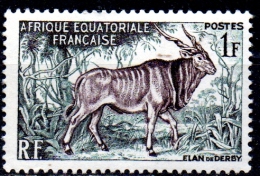 AEF 1957 Animals - 1f Giant Eland MH - Unused Stamps