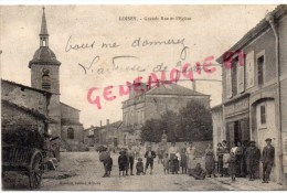 55 - LOISEY - GRANDE RUE ET L' EGLISE - EDITEUR HANRION- PETITJEAN  EPICIER - 1917 - Other Municipalities