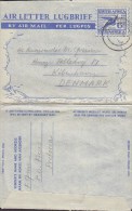 South Africa Air Letter Lugbrief Aerogramme PORT ST. JOHN's 1951 Cover Brief To Denmark - Luftpost