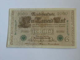 1000 Mark - Berlin 1910 Reichsbanknote - Germany **** EN ACHAT IMMEDIAT **** - 1000 Mark