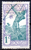 FRENCH GUIANA 1929  Carib Archer - 1c. - Blue And Lilac MH - Nuovi