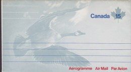 Canada Postal Stationery Ganzsache Entier Airmail Par Avion Aerogramme 15 C Bird Vogel Oiseau Goose Unused - Luchtpost