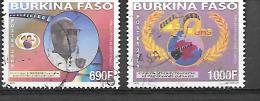 TIMBRES OBLITERES DU BURKINA   DE 2009 N° MICHEL 1921/22 - Burkina Faso (1984-...)