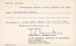 Canada Postal Stationery Ganzsache Entier 3 C Elizabeth Private Print ALLAN MEMORIAL INSTITUTE, MONTREAL 1967 (2 Scans) - 1953-.... Reinado De Elizabeth II