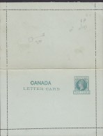 Canada Postal Stationery Ganzsache Entier 2 C Victoria Letter Card Unused (2 Scans) - 1860-1899 Reinado De Victoria