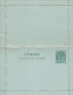 Canada Postal Stationery Ganzsache Entier 2 C Victoria Letter Card Mint - 1860-1899 Regering Van Victoria