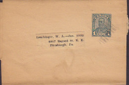 Canada Postal Stationery Ganzsache Entier 1 C George V. Wrapper Bande Journal To PITTSBURG Pa. USA - 1903-1954 Rois