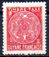 FRENCH GUIANA 1947 Postage Due - 10c. - Red   MH - Neufs