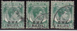 3c Shade / Colour BMA Malaya British Military Administration, 1945 Used King George VI - Malaya (British Military Administration)