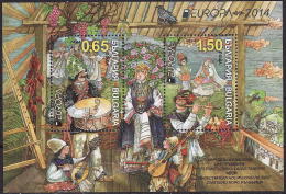 45-186 // BG - 2014  EUROPA  VOLKSINSTRUMENTE  BLOCK ** - Unused Stamps
