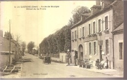 CPA La Guerche  Route De Bourges Hotel De La Poste - La Guerche Sur L'Aubois