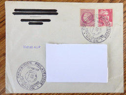 28/5/1947 - MACON - Exposition Philatélique - Foire Aux Vins - Pour Elbeuf - Yvert Et Tellier N° 679 - 716 - Temporary Postmarks