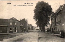 LIEGE   1 CP Fléron  Rue De La Clef Café De La Gare  Gathoye  Edit Charlier Beaufort  1907 - Fléron