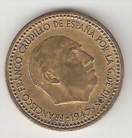 Spain  1 Peseta  1947 (53)   Km 775  Xf !!! Look !!! - Andere & Zonder Classificatie