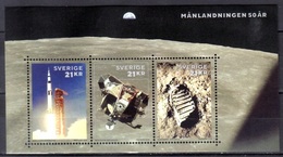 2019 - SVEZIA / SWEDEN - 50mo ANNIVERSARIO DELLO SBARCO SULLA LUNA / THE MOON LANDING. MNH - Nuovi