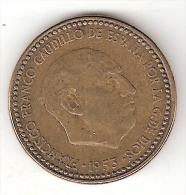 *spain  1 Peseta  1953 !! (54)   Km 775  Vf+ - Sonstige & Ohne Zuordnung