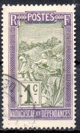 MADAGASCAR 1908 Transport In Madagascar - 1c. - Green And Violet FU - Oblitérés