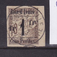 COTE D´IVOIRE COLIS POSTAL N° 8 1F S 10C BRUN OBL - Oblitérés