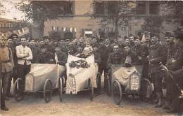 Thème:  Guerre 14/18. Carte Photo. A Identifier Régiments.Cantonnement.B Lessés.Matériel.Voiture S A Pédales - War 1914-18