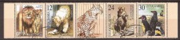 2001 X  3013-16  WWF JUGOSLAVIJA JUGOSLAWIENFAUNA LOEWE EISBEHR BIRDS ZOO-PALIC, SUBOTICA  STRIP USED - Used Stamps