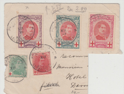 BELGIUM USED COVER 02/12/1915 COB 132/34, 152 1 153 POSTES MILITAIRES BELGES - 1914-1915 Rode Kruis