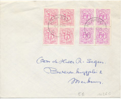 1961 Brief Van Merksem Naar Merksem Met PZ 855(blok4)+1026C(blok4) Zie Scan(s) - 1951-1975 Heraldieke Leeuw