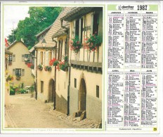 CALENDRIER - ALMANACH DES POSTES ET DES TELEGRAPHES - ANNEE 1987- REGION PARISIENNE - Big : 1981-90