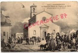 03 - COMMENTRY - LE MARCHE PLACE DE L' EGLISE EN 1850 - Commentry